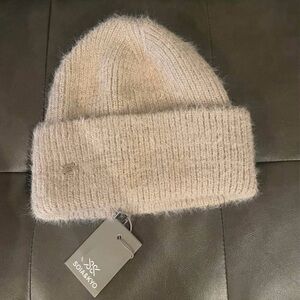 Y-3 Beige Knit Beanie
